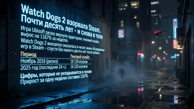 Watch Dogs 2 взорвала Steam. Почти десять лет - и снова в топе